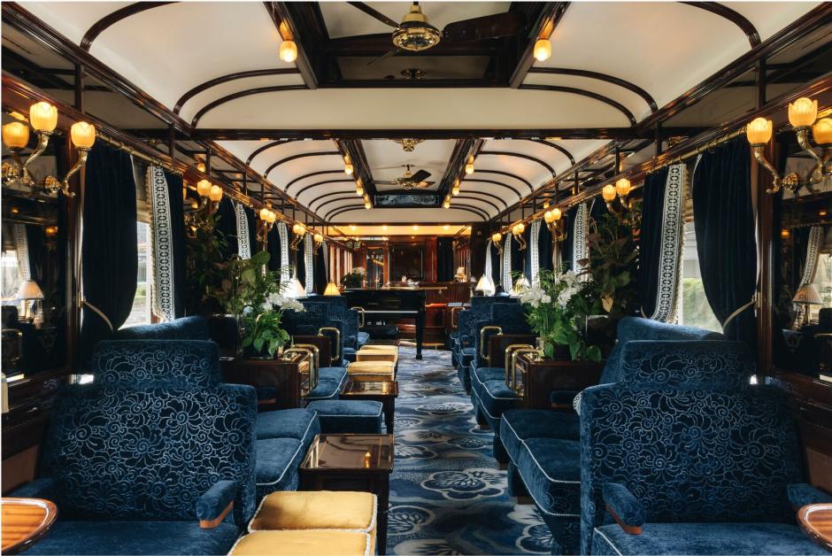 Interior de uno de los vagones del Venice Simplon-Orient-Express.