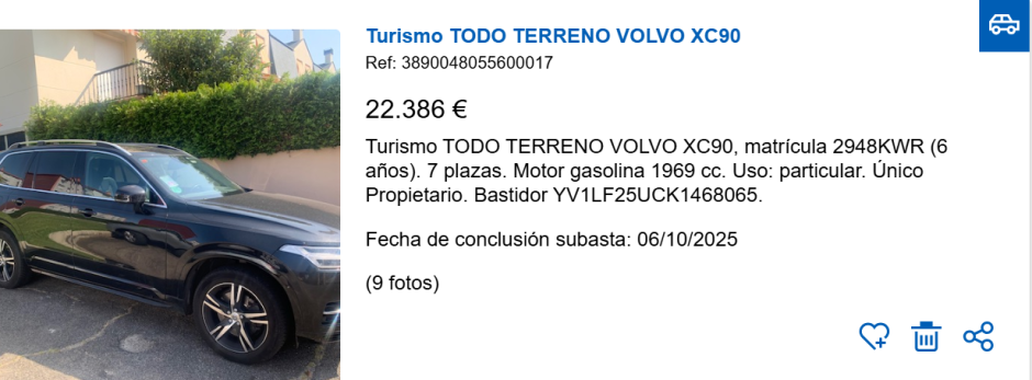 Un Volvo XC90 por 22.000 euros, una compra excelente... si arranca