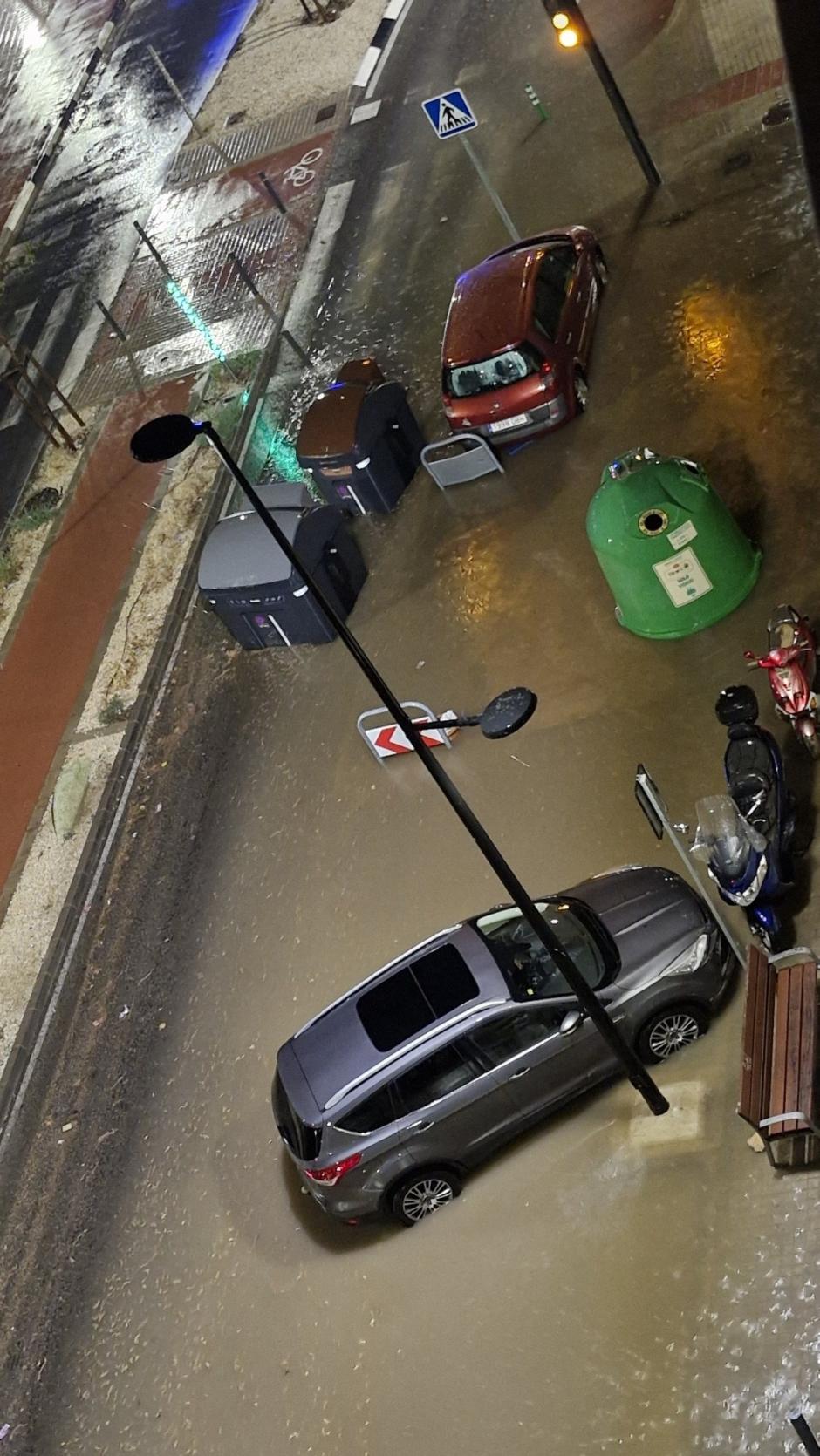 Imagen de una de las calles de Aldaya tras las lluvias del 29 de septiembre.
