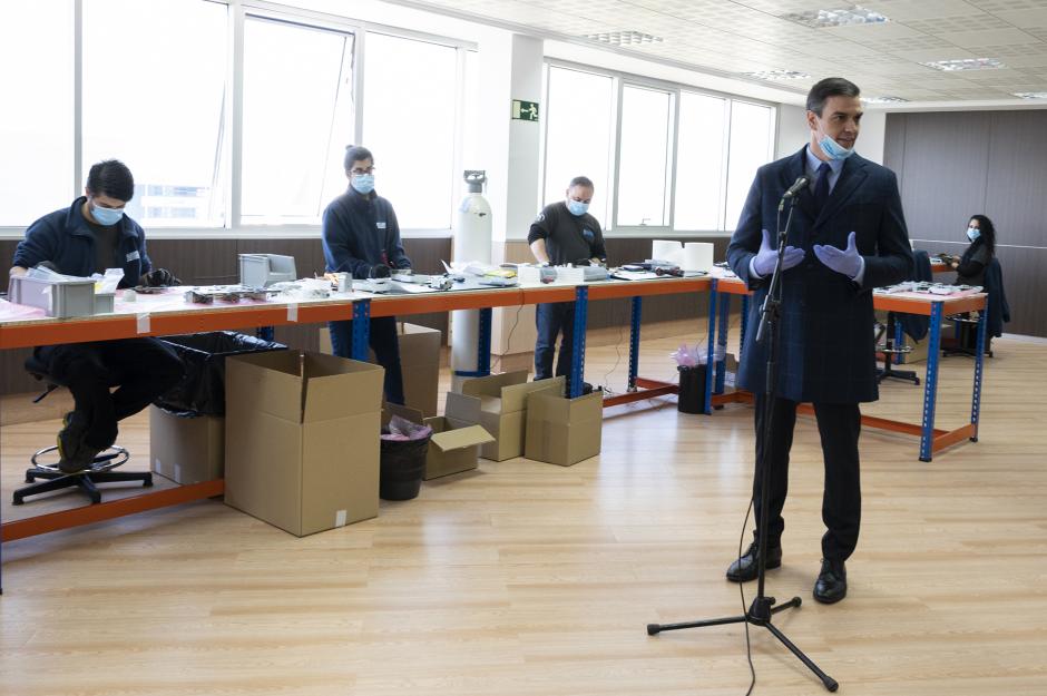 La visita de Pedro Sánchez a la fábrica de Hershill