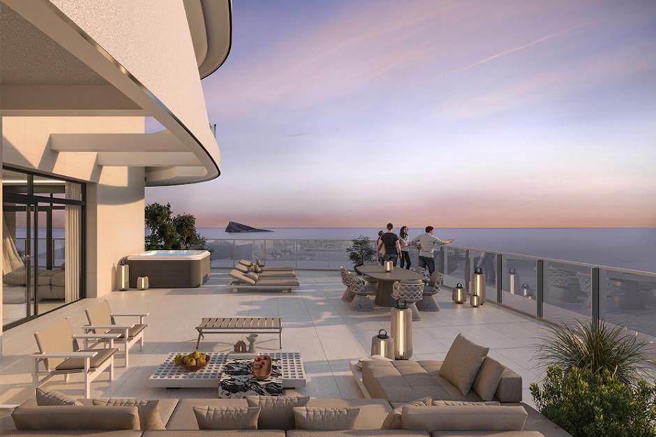 Recreación de una terraza del edificio