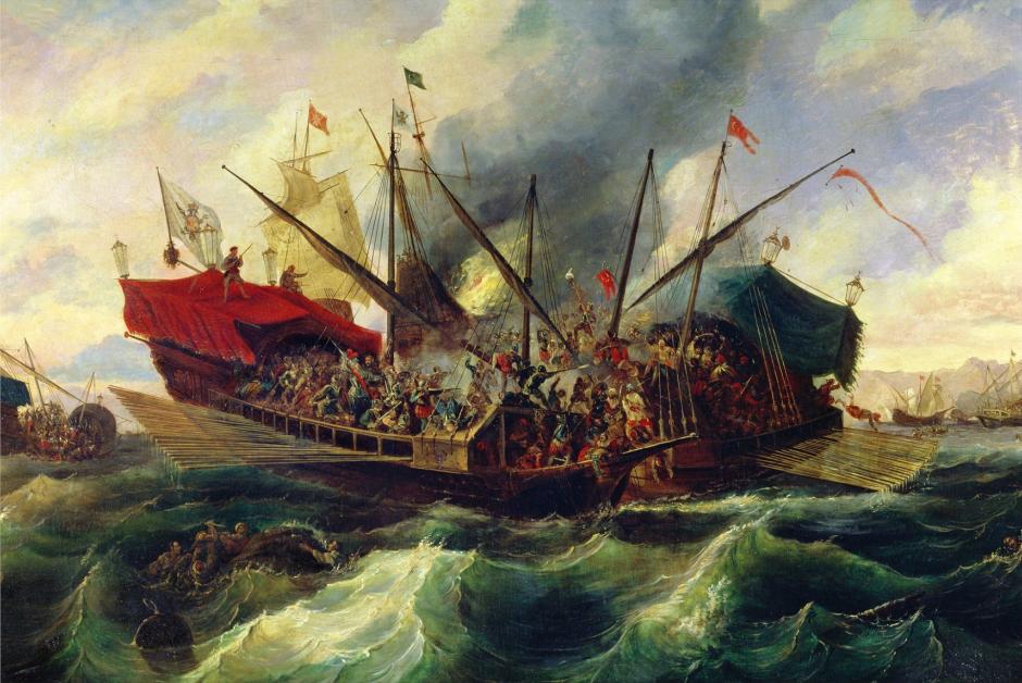 La batalla de Lepanto, en una obra de Antonio Brugada
