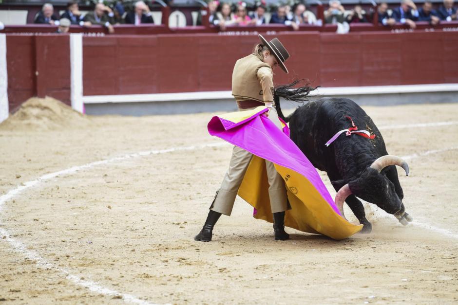 Olga Casado, este domingo con el capote