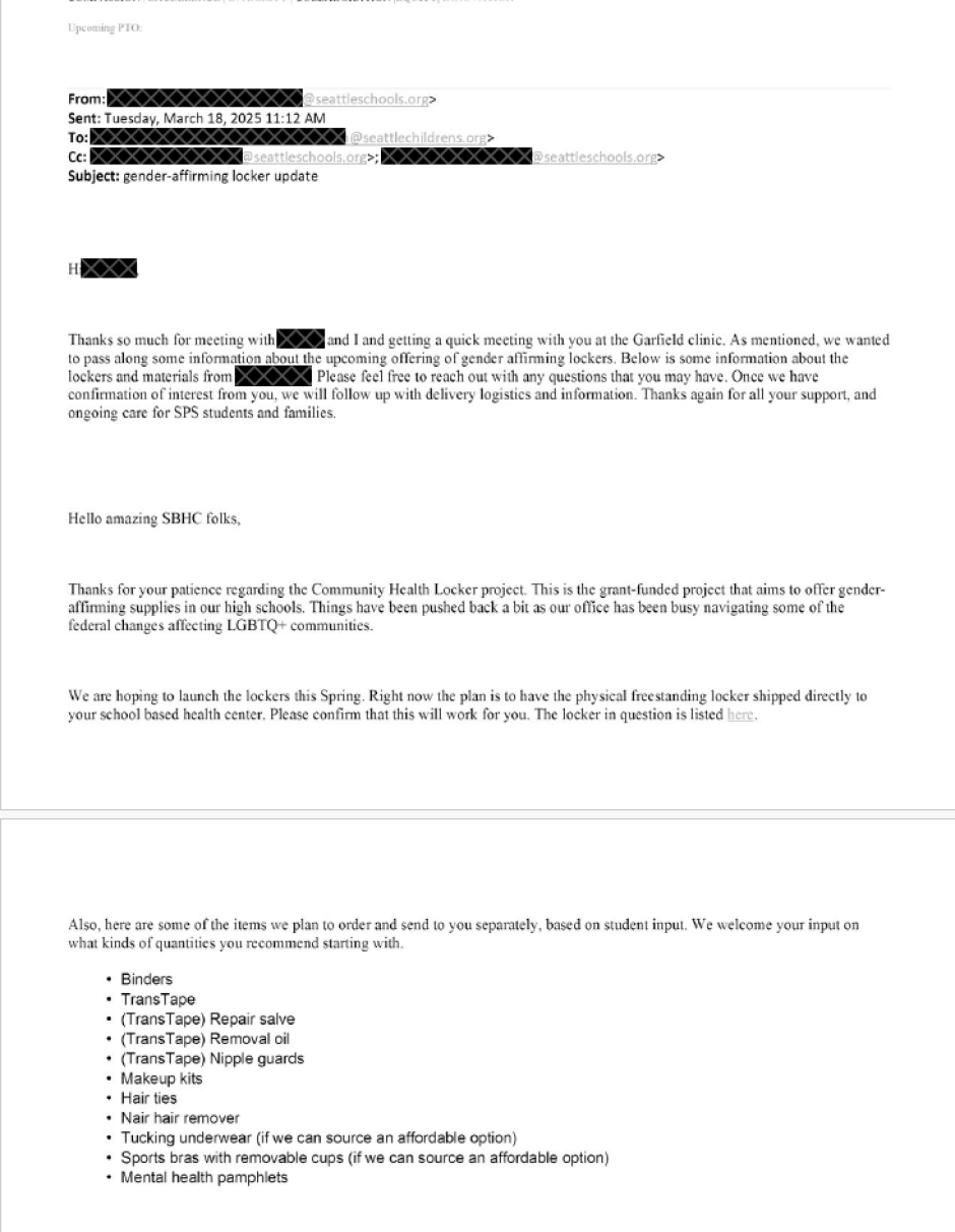 Capturas de los correos