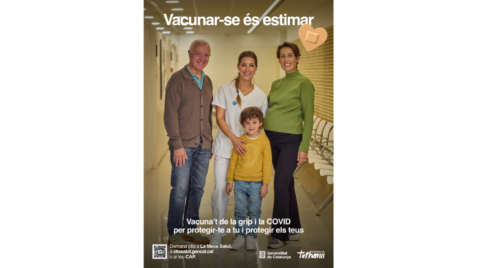 Campaña de la Generalitat para animar a la vacunación. Este año el lema es "vacunarse es amar"