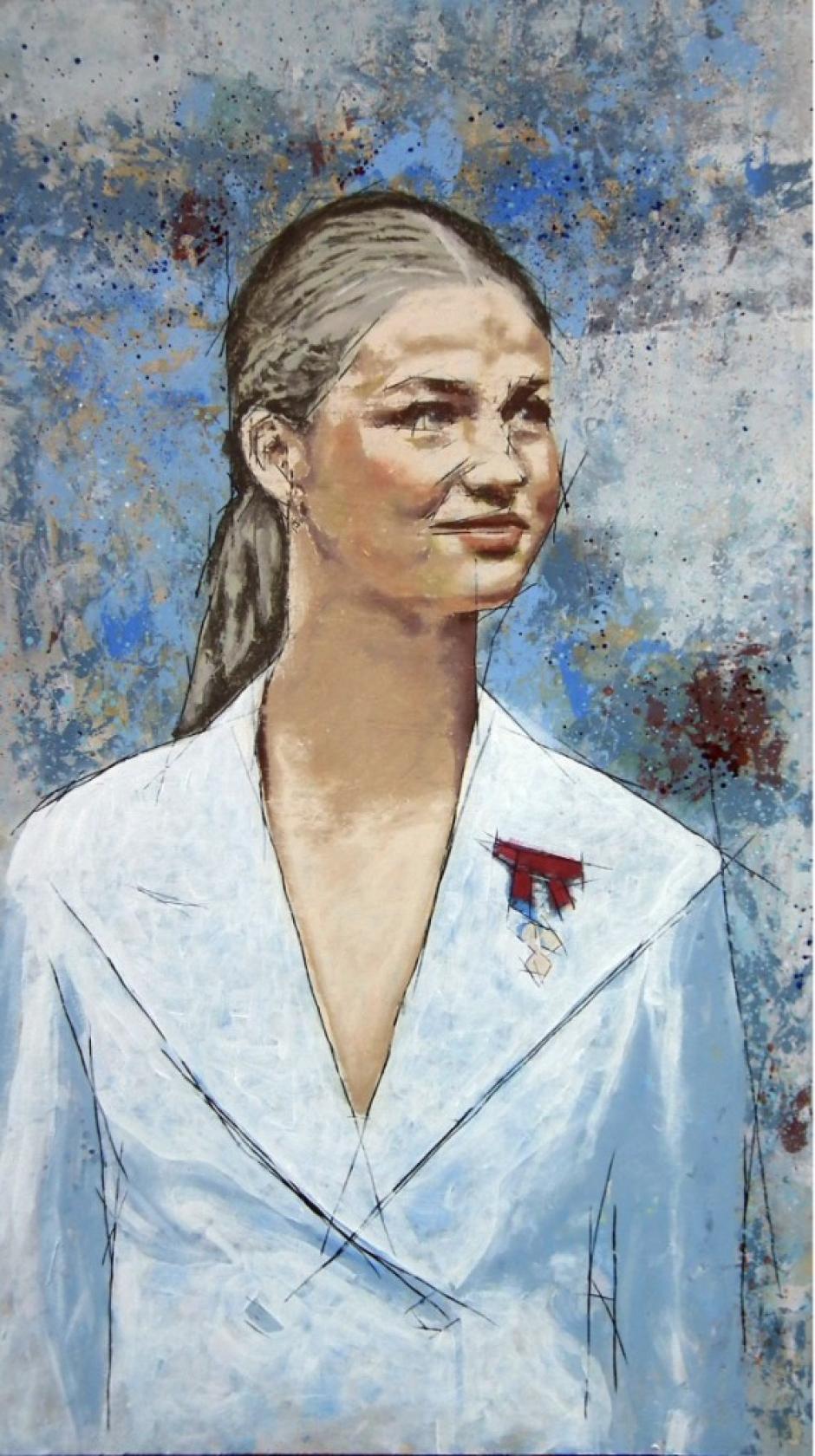 Artista: Fernando Aguayo Fernández de Córdova Título: Princesa de Asturias Técnica: Óleo, Acrílico y tinta china sobre tabla Tamaño: 64x114