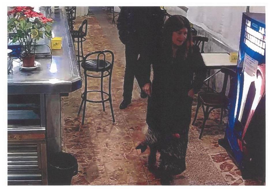 Leire Díez el día de su reunión con el comandante de la Guardia Civil Rubén Villalba