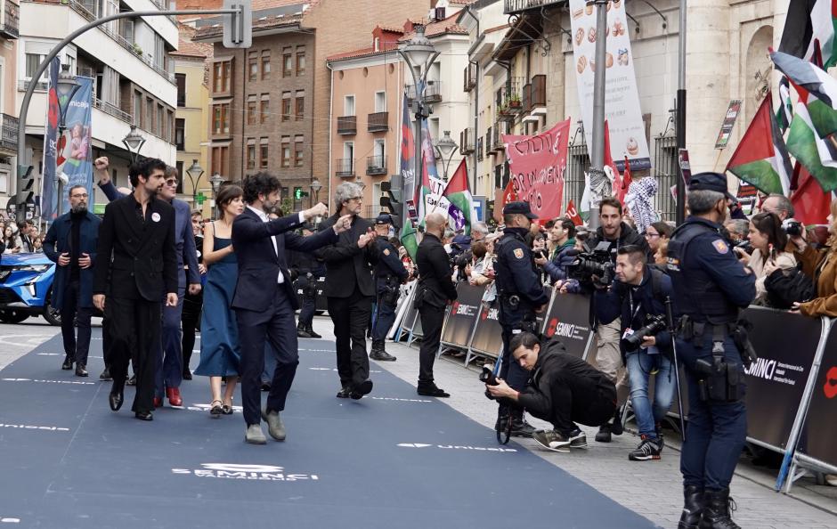 Protestas propalestinas en la inauguración de la Seminci de 2024