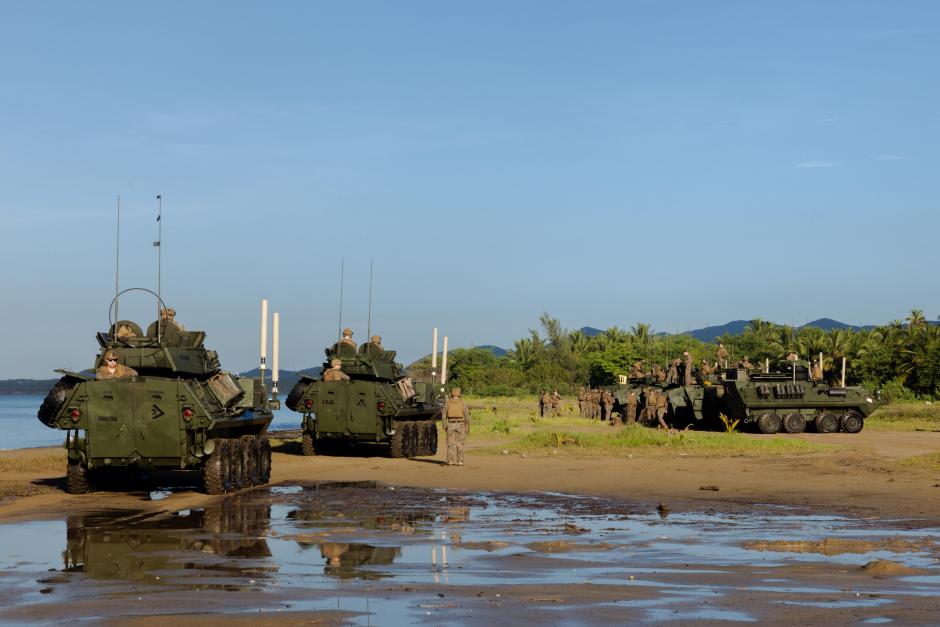 Militares estadounidenses en ejercicios militares en el Caribe
