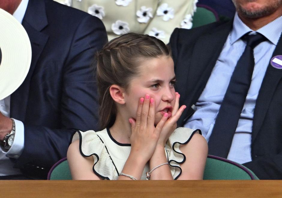 Princess Charlotte in the Royal Box on day fourteen of the 2025 Wimbledon Championships at the All England Lawn Tennis and Croquet Club, London. Picture date: Sunday July 13, 2025. *** Local Caption *** .