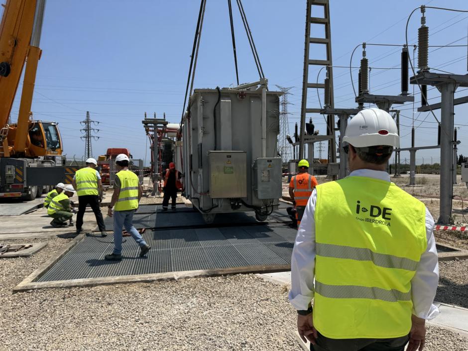 Imagen de la instalación del transformador ST en Silla