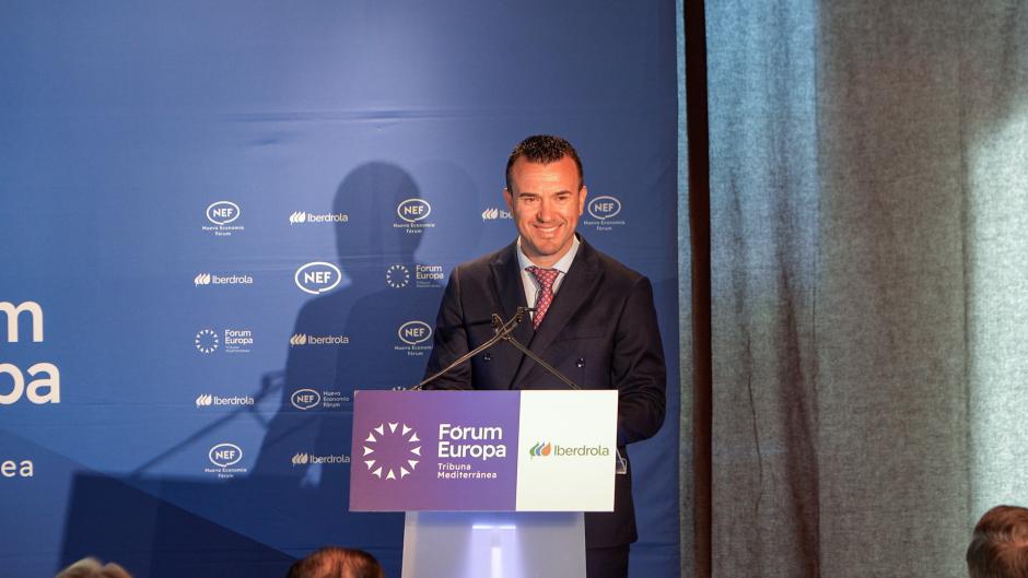 El presidente de la Diputación de Valencia, Vicent Mompó, durante su intervención este lunes