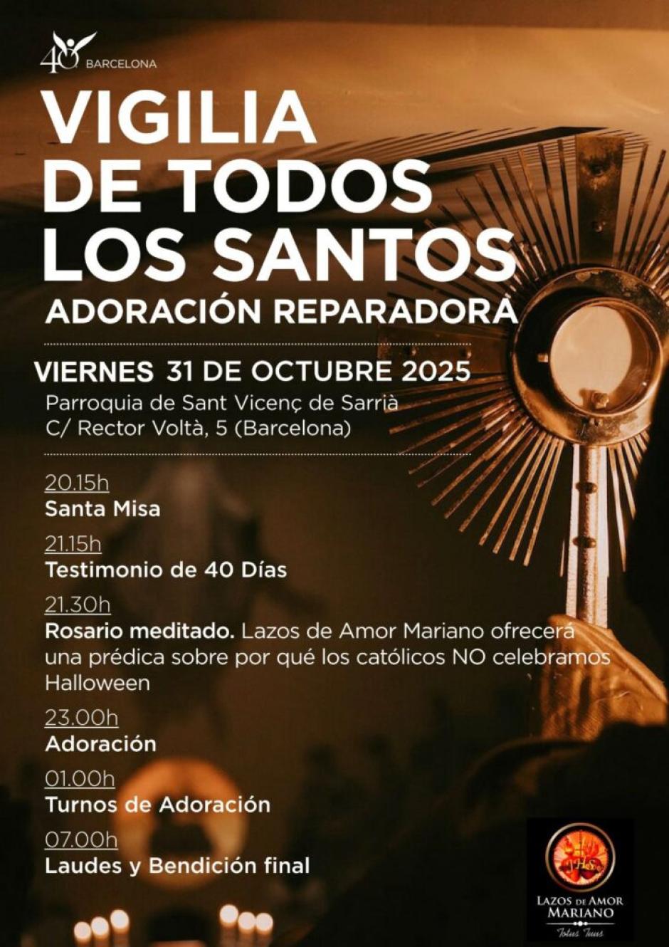 El cartel de la Vigilia de Todos los Santos