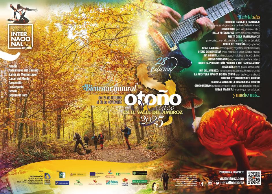 Cartel del Otoño Mágico 2025 en el Valle del Ambroz.