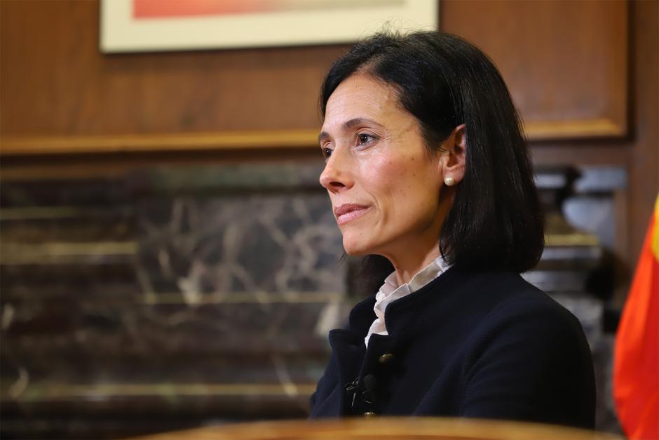 La diputada del PP Patricia Rodríguez durante su entrevista con El Debate