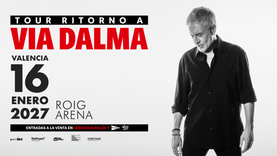 Imagen promocional del concierto de Sergio Dalma en el Roig Arena de Valencia.