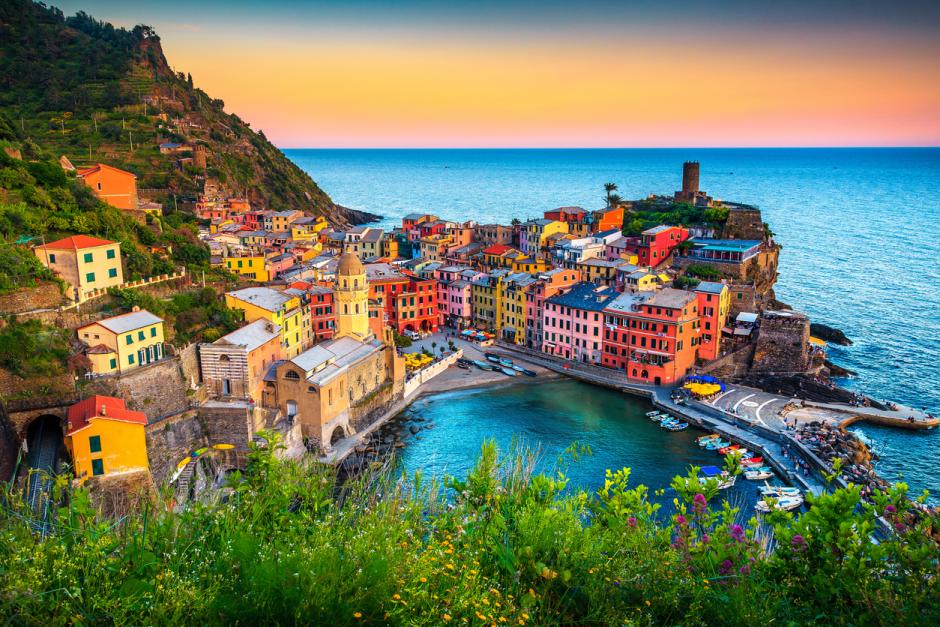 El precioso pueblo de Vernazza.