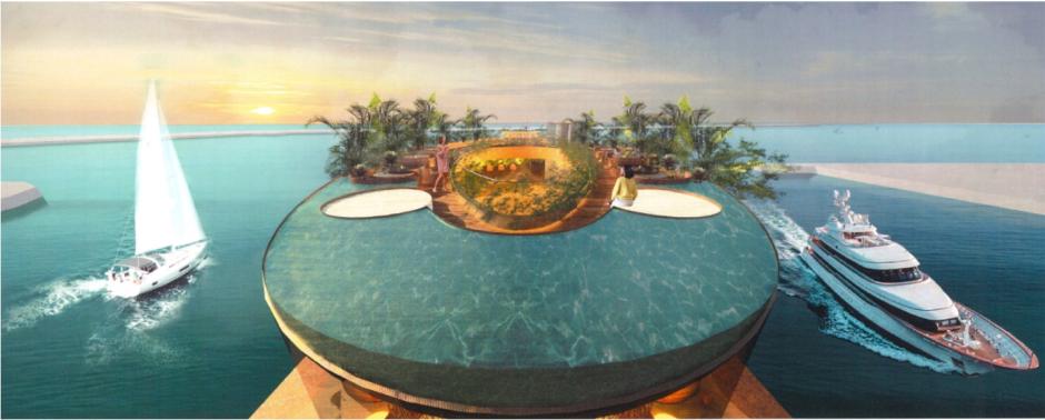 Isla proyectada en el Puerto de Alicante