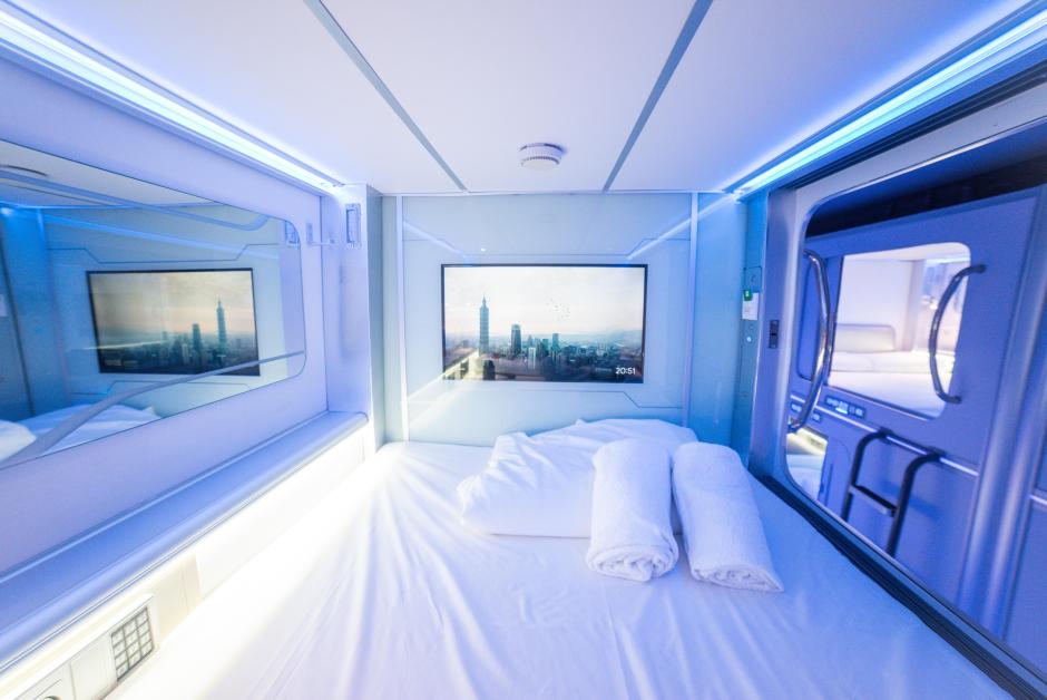 Cápsula del Optimi Rooms Madrid.