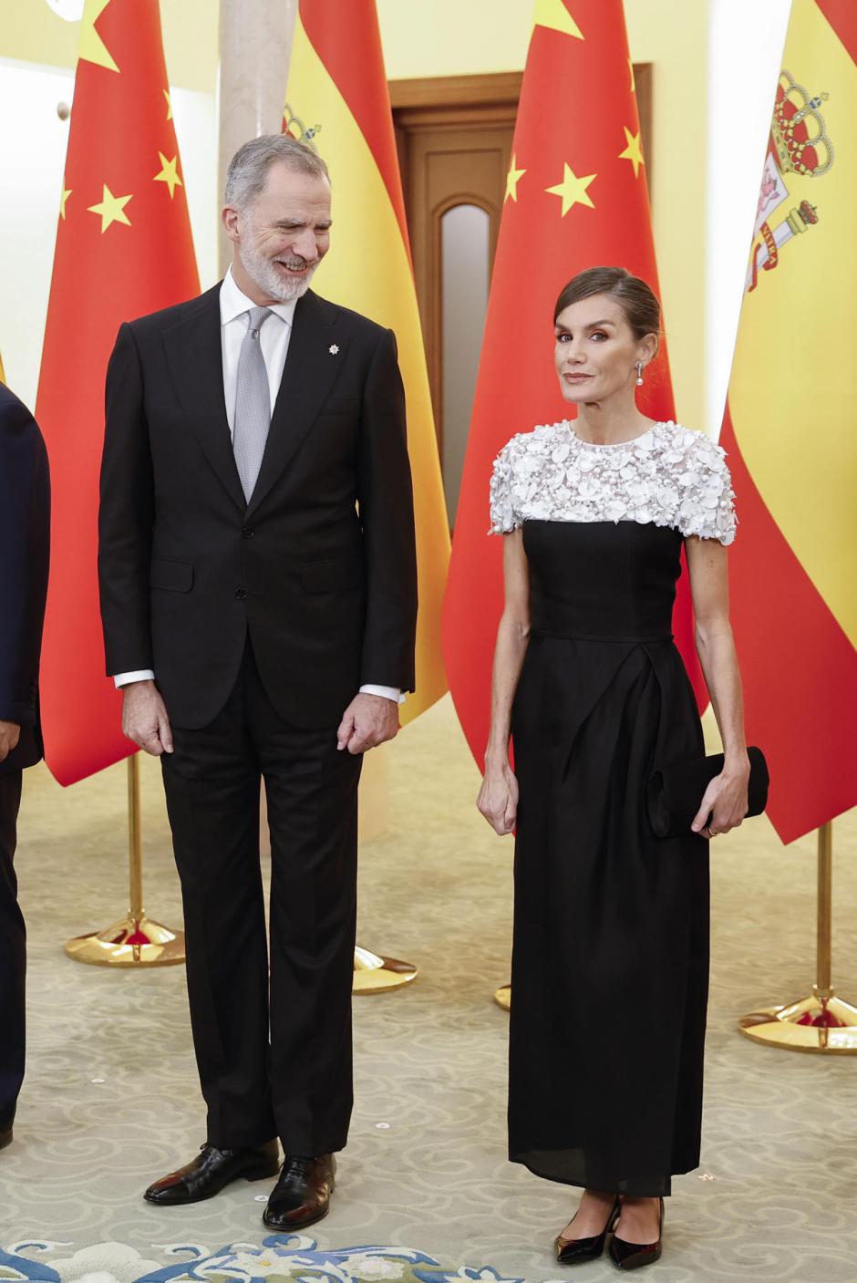 Los Reyes, a su llegada a la cena de gala en Pekín