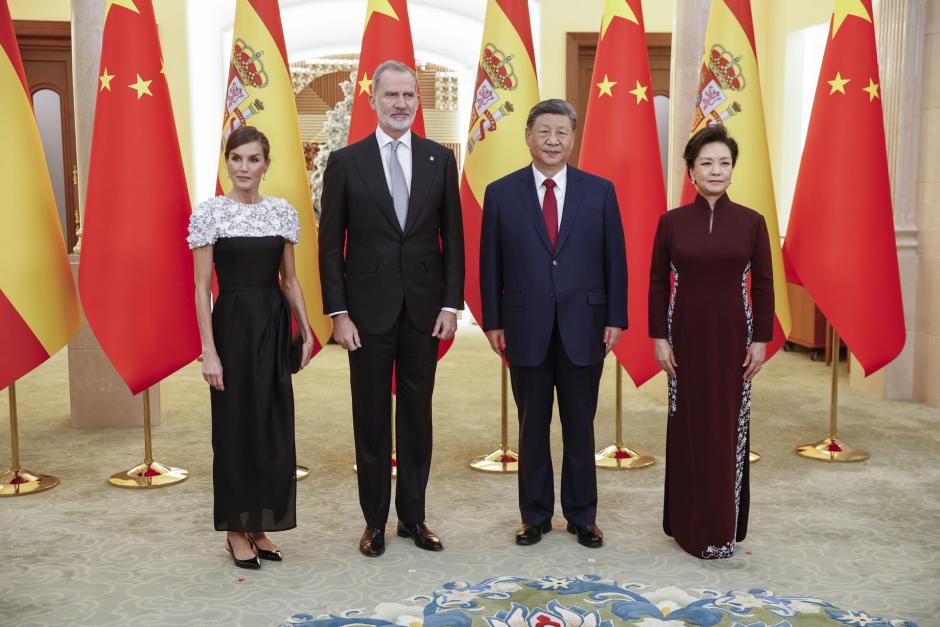 Don Felipe y Doña Letizia con el presidente de China y su esposa