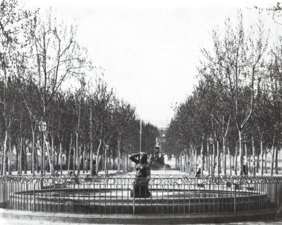 Vista del Paseo de la Explanada, en una fotografía de 1888