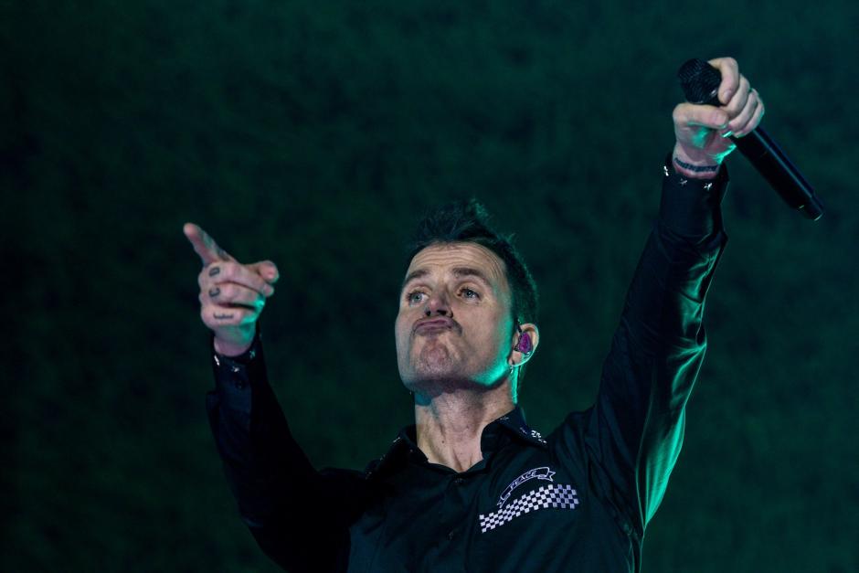 El cantante Dani Martín, durante su concierto en el Movistar Arena