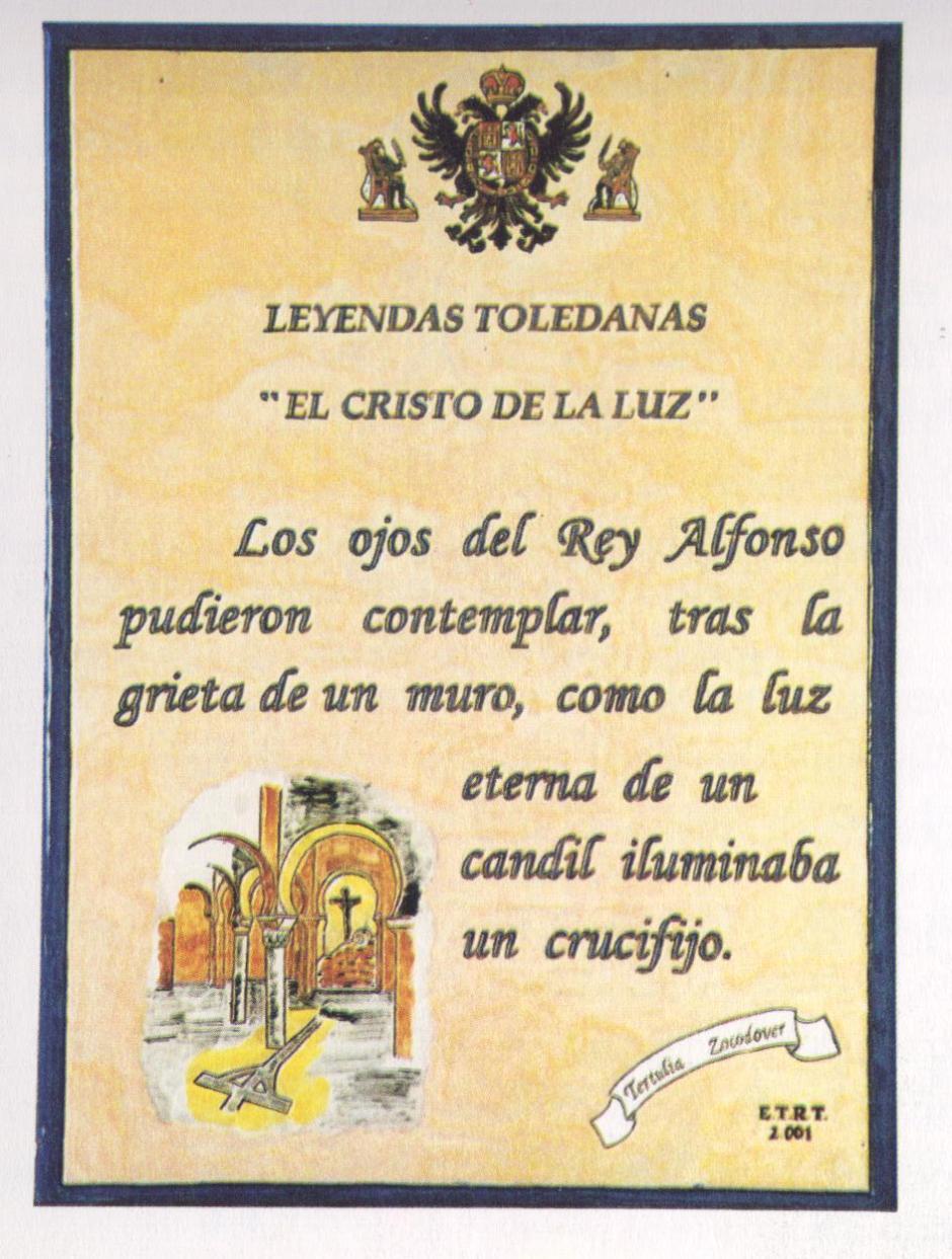 Placa Leyenda Cristo de la Luz