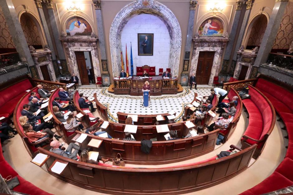 Imagen tomada este martes durante el Pleno del Ayuntamiento de Valencia