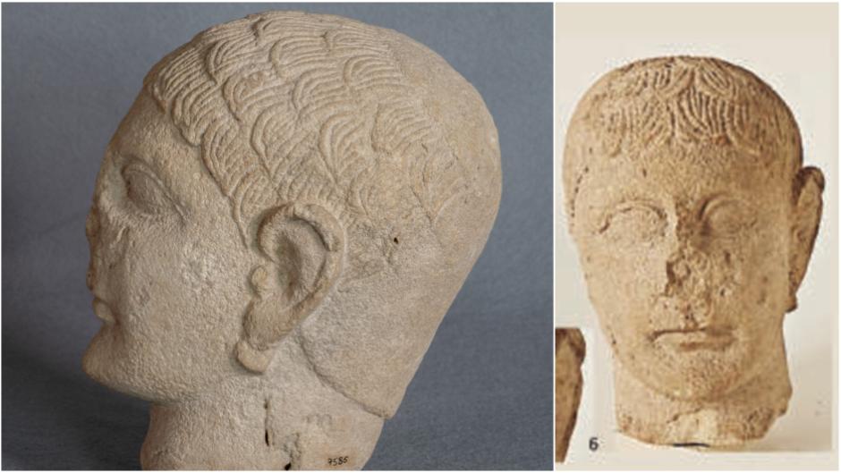 Cabezas íberas halladas en el Cerro de los Santos de Montealegre del Castillo (Albacete)