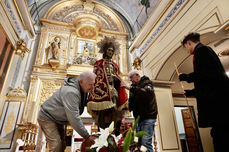 La imagen del patrón de Picanya, el Ecce Homo o la Preciosísima Sangre, completamente restaurada tras la DANA