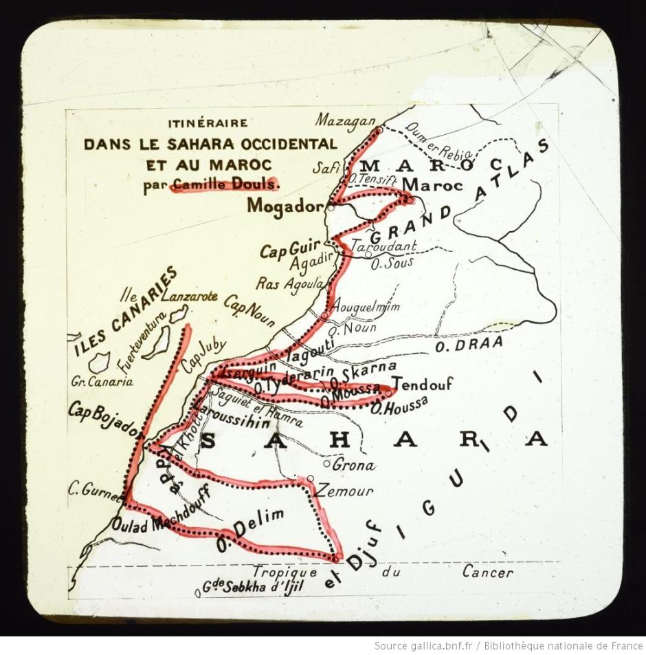 Itinerario de Camille Douls en 1887