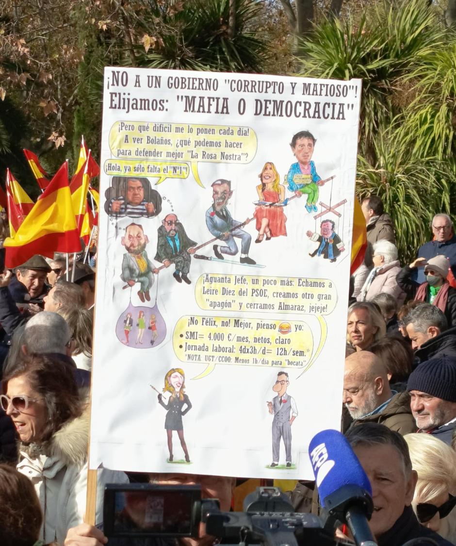 Imagen de una de las pancartas presentes en la manifestación