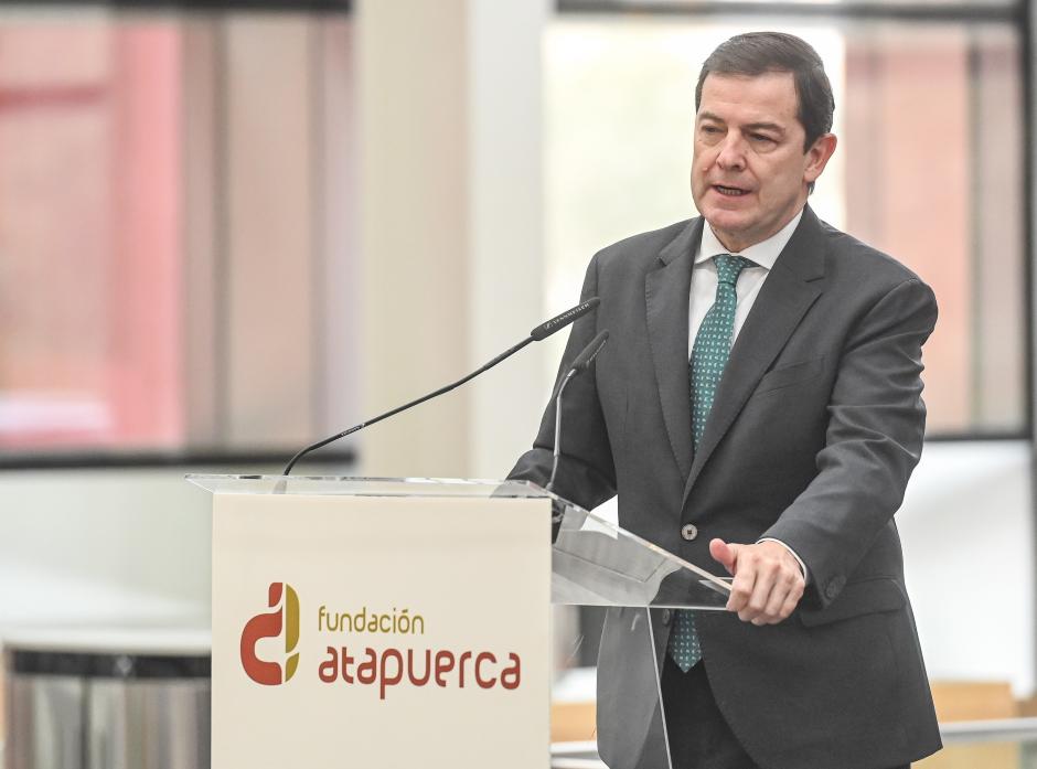Fernández Mañueco interviene, este lunes, en los VIII ‘Premios Evolución’ y del I ‘Premio Emiliano Aguirre’ de la Fundación Atapuerca