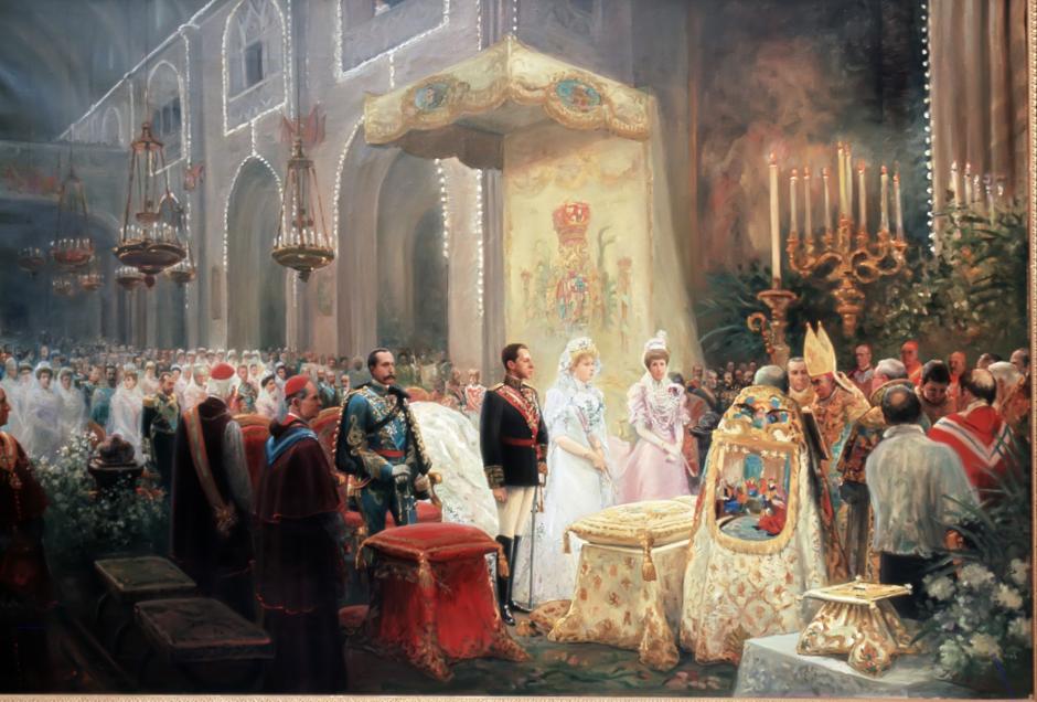 ALFONSO XIII
REY DE ESPAÑA . MADRID . 
BODA CON VICTORIA EUGENIA DE BATTENBERG .
OLEO DE JUAN COMBA
COLECCION FAMILIA REAL
SFGP / © KORPA