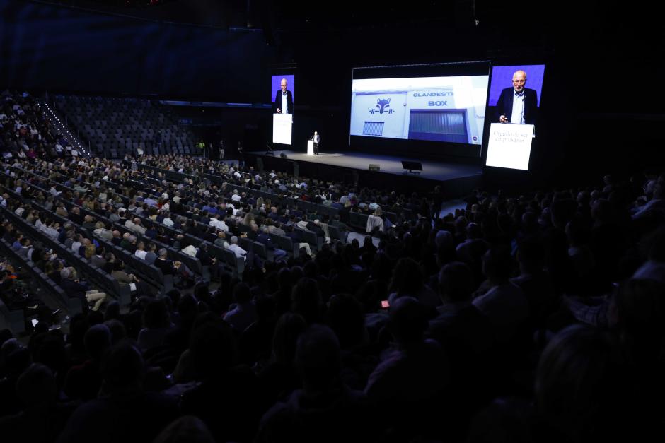 Juan Roig durante la jornada del programa Alcem-se celebrada este martes