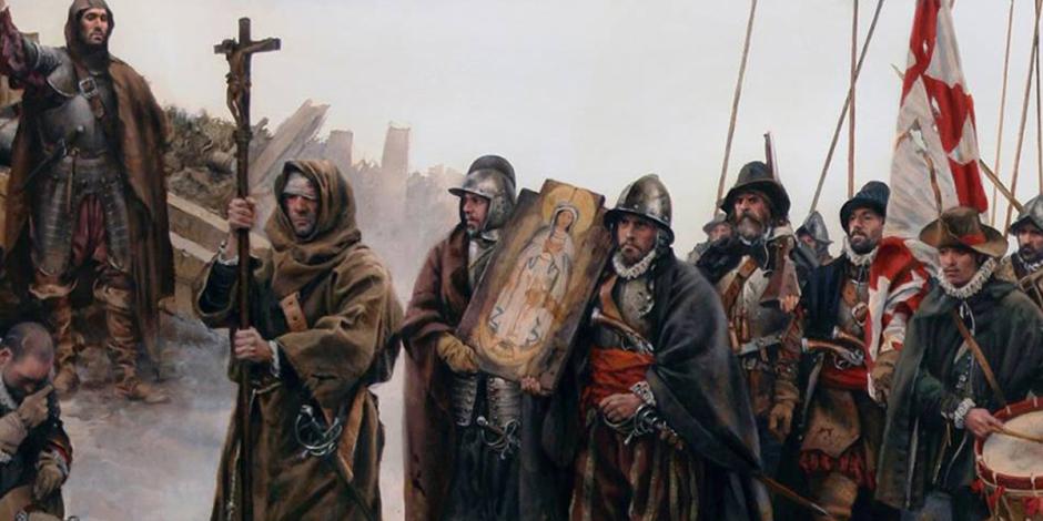 Los Tercios Españoles liderados por la imagen de la Inmaculada Concepción