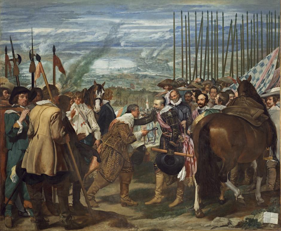 Rendición de Breda, cuadro de Velazquez que represenra la toma de la ciudad holandesa por el ejército español en 1625, durante la Guerra de los 80 Años