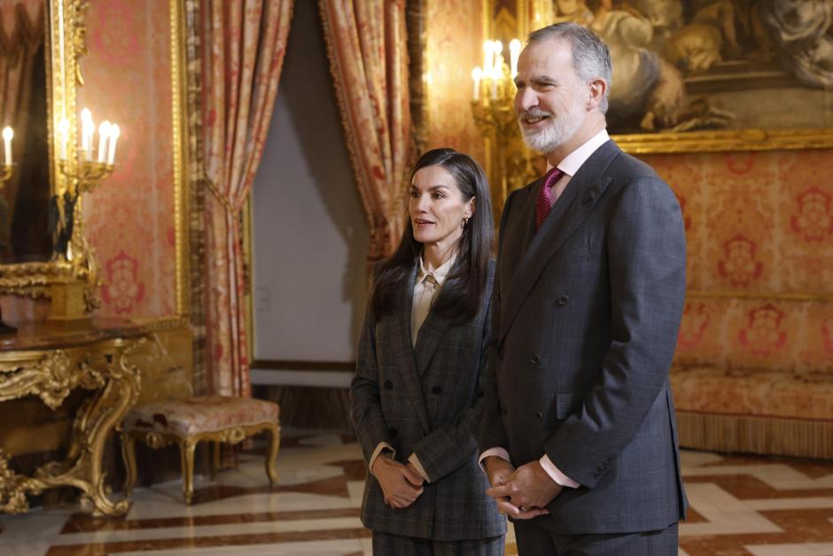 Don Felipe y Doña Letizia, poco antes de la reunión del Patronato