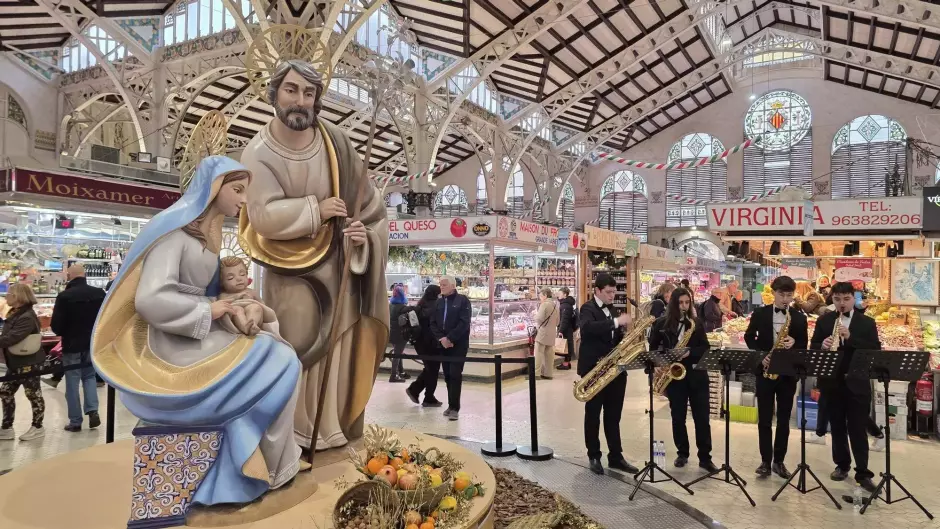Imagen del Belén del Mercado de Valencia