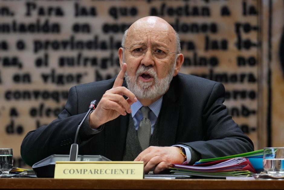 El presidente del Centro de Investigaciones Sociológicas (CIS), José Félix Tezanos, este martes en el Senado