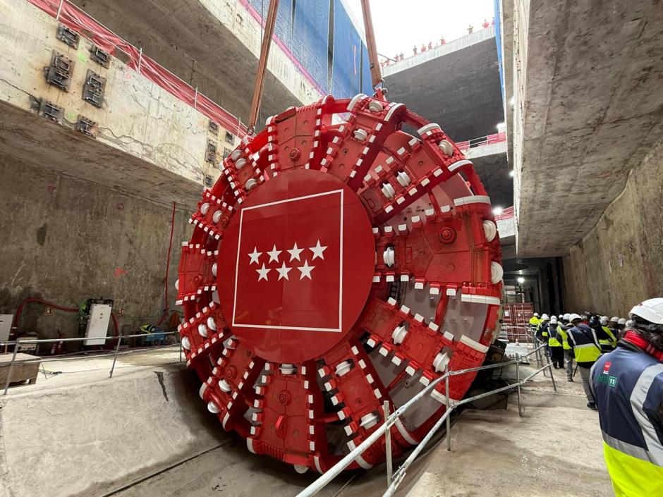 Interior de la tuneladora de la Línea 11 de Metro de Madrid