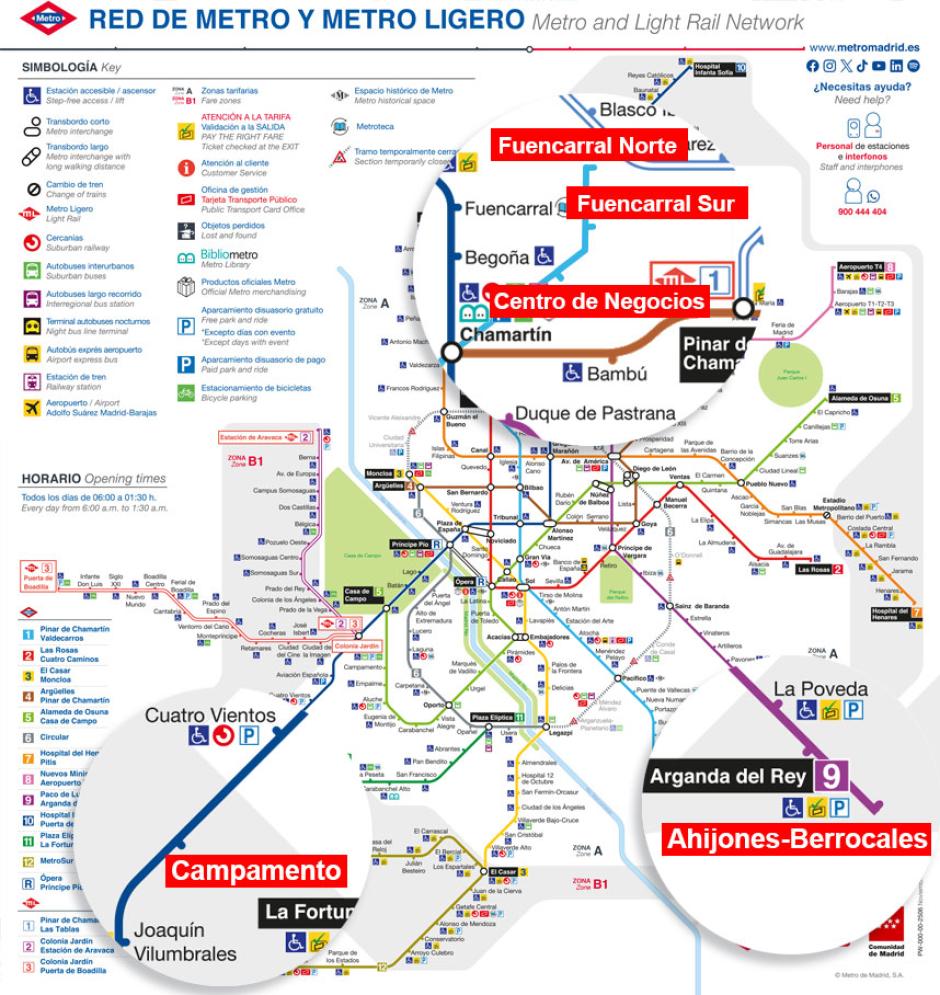 Nuevo mapa de Metro de Madrid