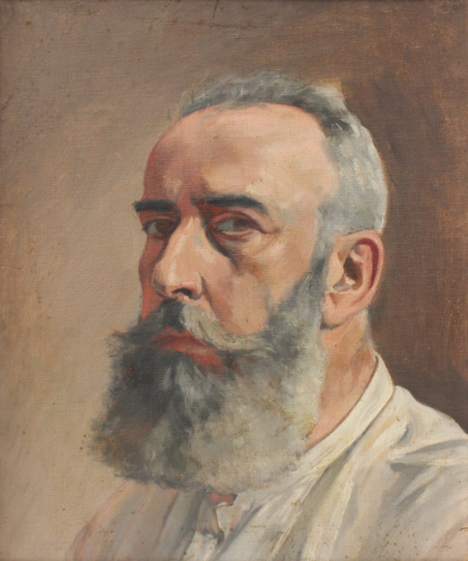 Vicente Cutanda en un autorretrato