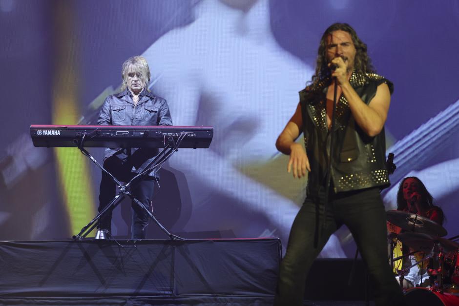 Nacho Cano on stage performing Ibiza Paradise in Madrid on Friday, 12 December 2025.