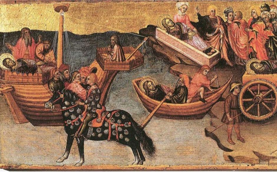 Traslado de los restos por sus discípulos