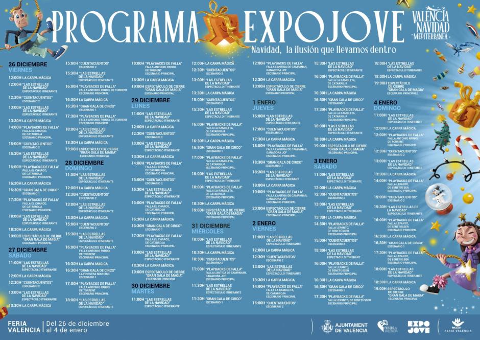 Programa de actividades en Expojove 2025-2026 de Valencia.