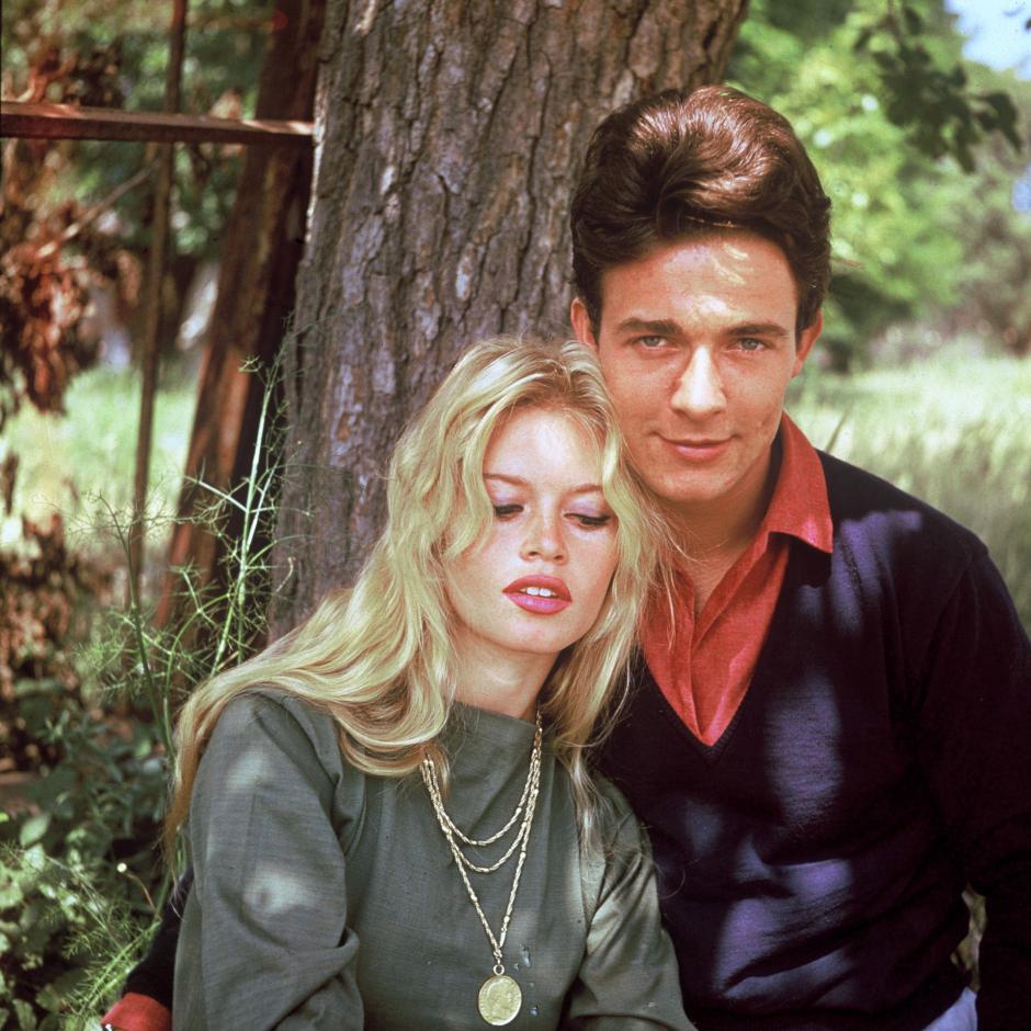 Brigitte Bardot with her husband actor Jacques Charrier