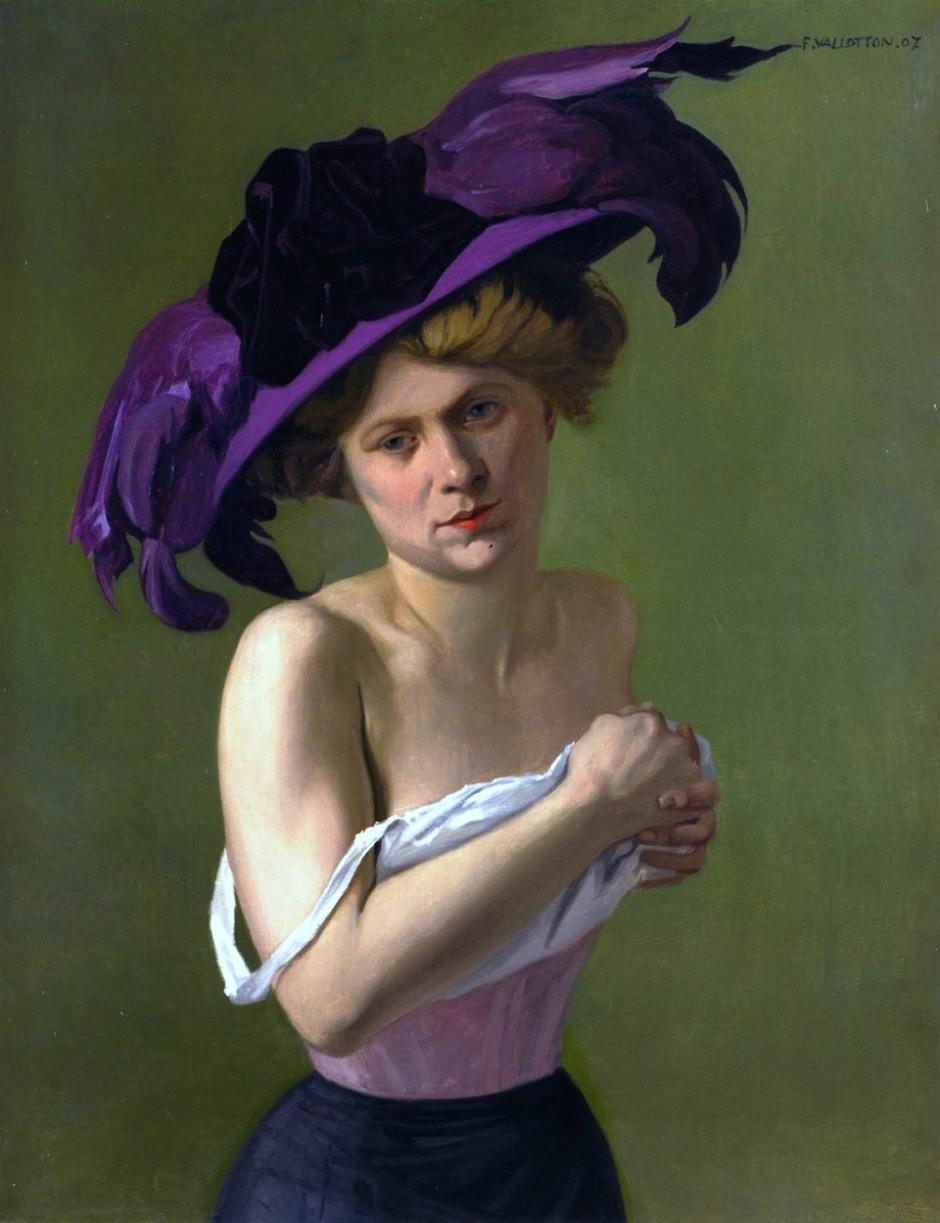 Mujer con sombrero morado (1908)