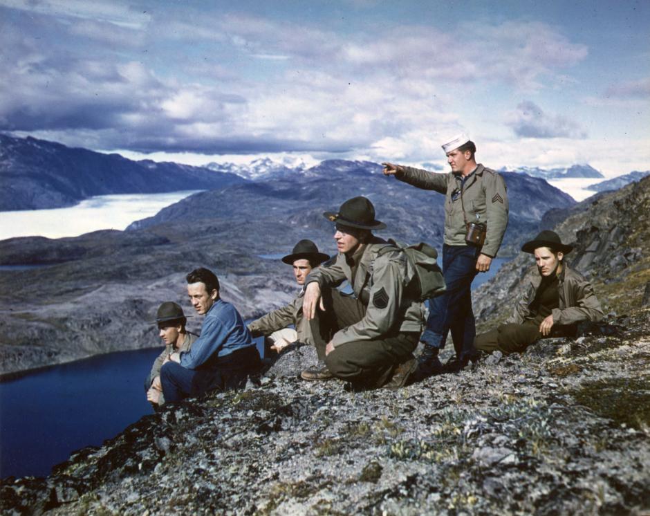Militares estadounidenses en Groenlandia durante la Segunda Guerra Mundial